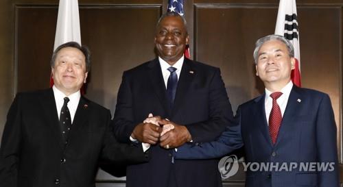 北朝鮮ミサイル情報「リアルタイムで共有へ」　韓米日の国防相