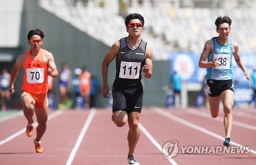 -육상- 김국영, 10초36으로 전국선수권 100m 우승(종합) - 2