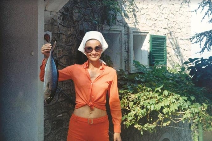 1968년 이탈리아 지글리오에 있는 가에타니의 집에서 오드리 헵번.