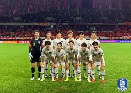 중국 4개국 대회에 출전했던 여자축구 대표팀 선수들
