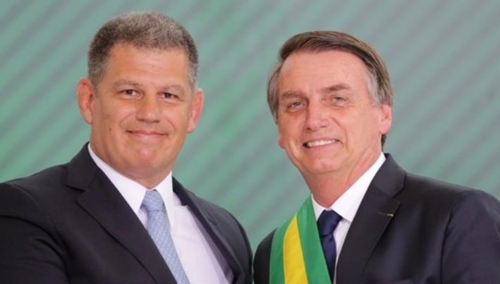 보우소나루 대통령(오른쪽)과 헤임된 베비아누 [브라질 뉴스포털 G1] 