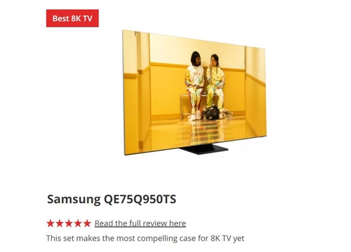 삼성 QLED 8K TV, 영국 IT 전문매체 왓하이파이 선정 '최고의 8K TV'