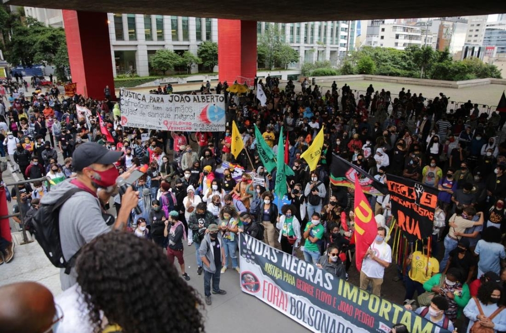 상파울루시에서 벌어진 흑인 남성 사망 항의 시위