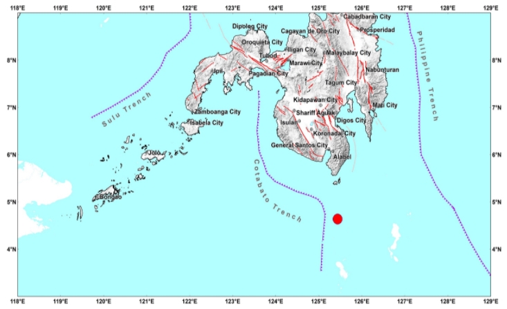 규모 6.2 강진 발생한 필리핀 남부 해상