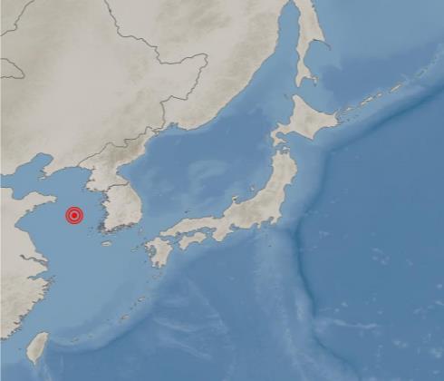 중국 칭다오 동쪽 332㎞ 해상에서 규모 4.6 지진