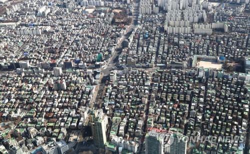 서울 송파구 다세대·연립주택 밀집촌 