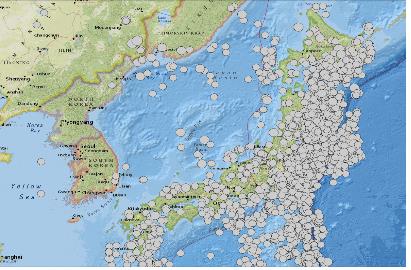 우리나라와 일본의 지진 발생 비교