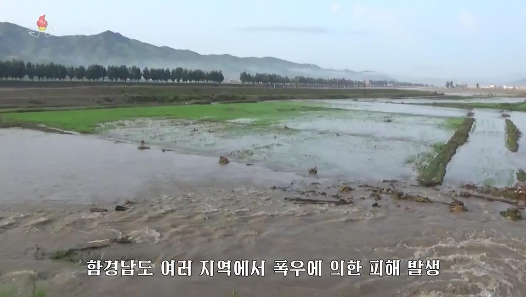북한, 작년에 이어 올해도 또 홍수…물에 잠긴 농경지