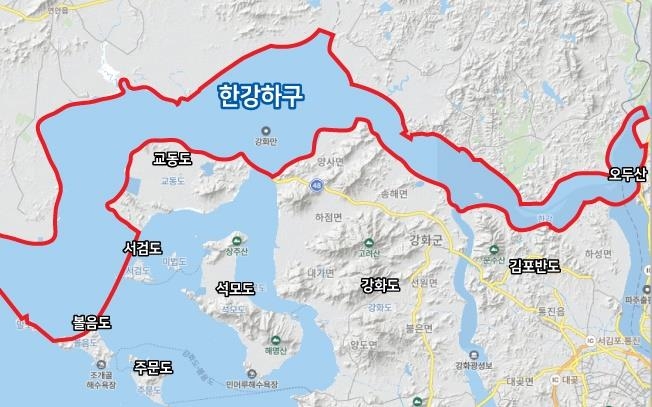 한강하구 구역도