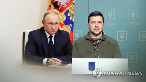 푸틴 러시아 대통령과 젤렌스키 우크라이나 대통령(CG)