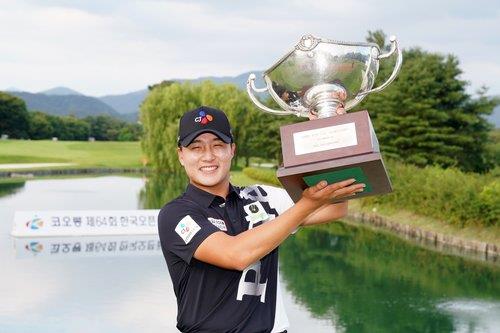 한국오픈 우승으로 세계랭킹이 134계단이나 뛴 김민규.