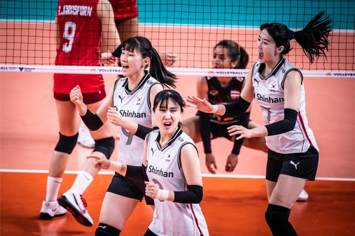 한국 여자배구, VNL서 태국에도 0-3 완패…블로킹 17개 헌납