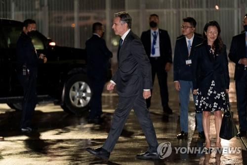 아세안 회의 참석차 캄보디아 방문한 블링컨 미 국무장관