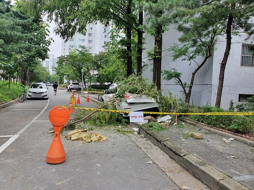 양천구 "폭우에 목동아파트 외벽 부서져"…안전진단 완화 요청