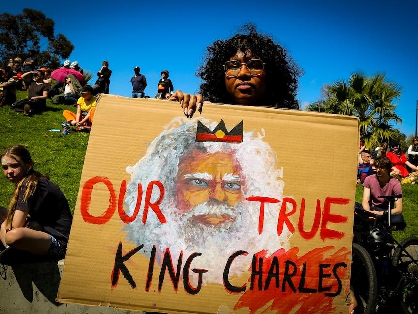 호주 멜버른에서 열린 군주제 철폐 시위