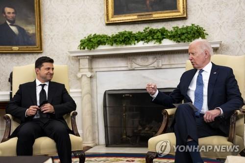 조 바이든 미국 대통령과 젤렌스키 우크라이나 대통령