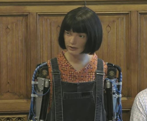 "나는 생명체 아니지만 예술 창작"…英의회 출석한 인간형 로봇
