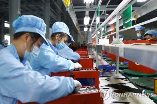 중국의 리튬 배터리 제조 공장