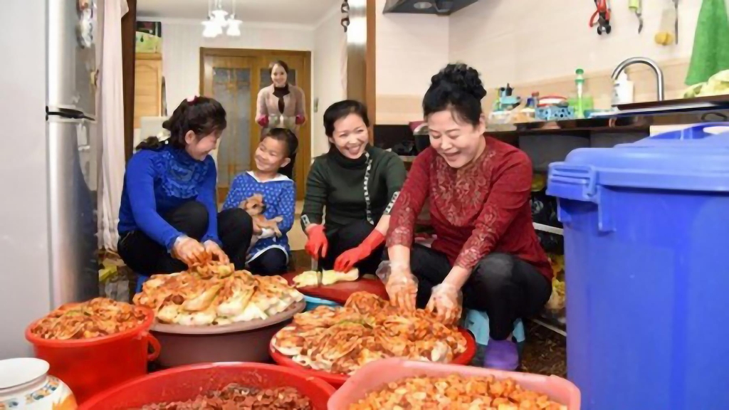 북한의 김장철 풍경