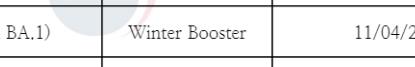 A씨가 받았던 기존의 영문접종 증명서에는 'Winter booster'로만 표기돼 있다. [사진/성연재 기자] 