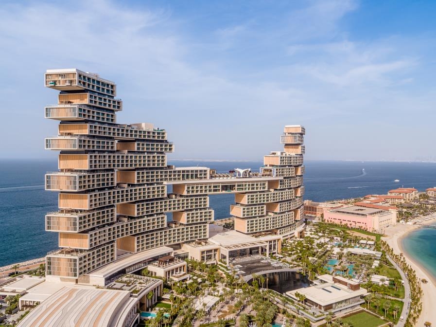 쌍용건설이 시공한 아랍에미리트(UAE) 두바이 초특급 호텔 '아틀란티스 더 로열(Atlantis The Royal)' 모습[쌍용건설 제공. 재판매 및 DB 금지]