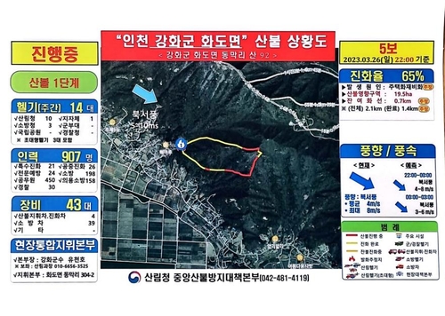 마니산 산불 상황도