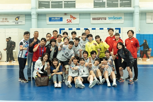 한국, 대만 완파하고 아시아 여자주니어핸드볼 결승 진출(종합)