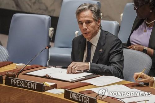 블링컨, 안보리서 러 맹비난…"식량 무기화 중단하라"