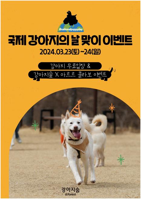 국제 강아지의날 맞이 이벤트 포스터