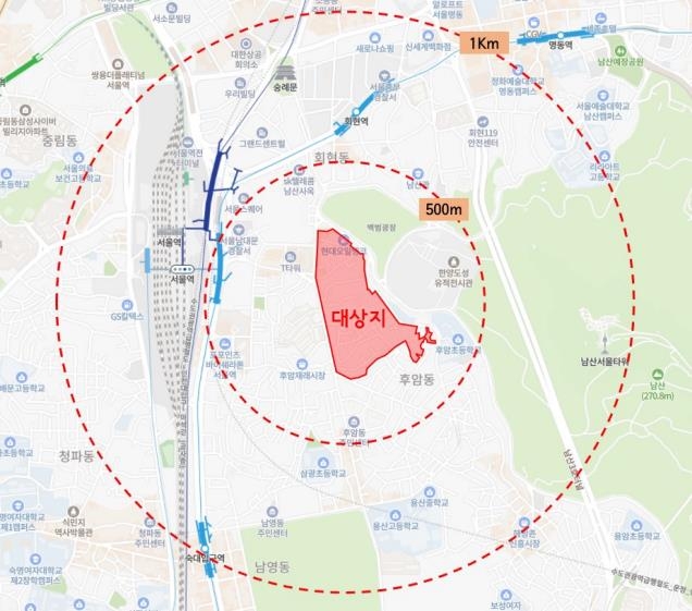 후암동 30-2일대 위치도
