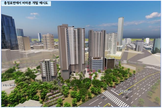 충정로1구역 주택정비형 재개발사업 조감도