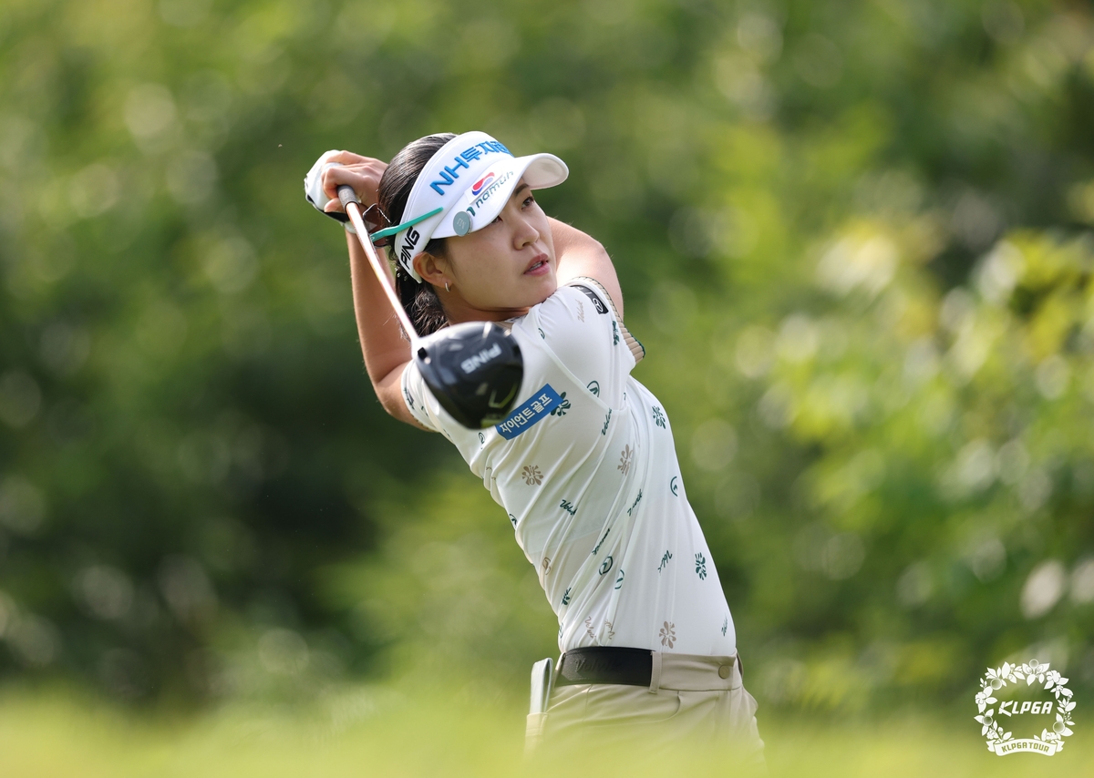 박민지의 1라운드 경기 모습. 