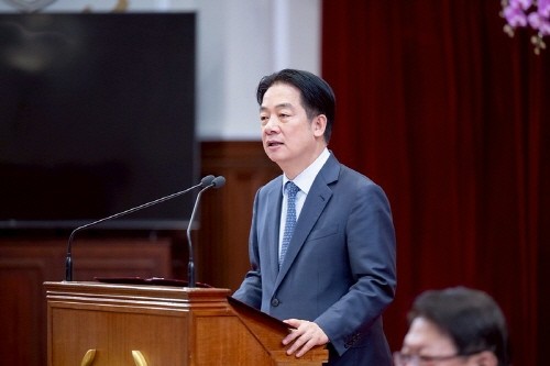 25일 총통부에서 열린 행사에 참석한 라이칭더 대만 총통