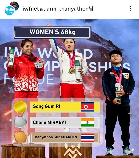 북한 리성금, 세계역도선수권 2연속 우승…체급 개편 후 세계新