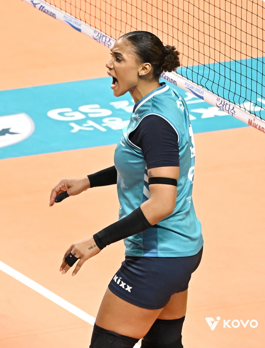 40득점으로 맹활약한 GS칼텍스 실바