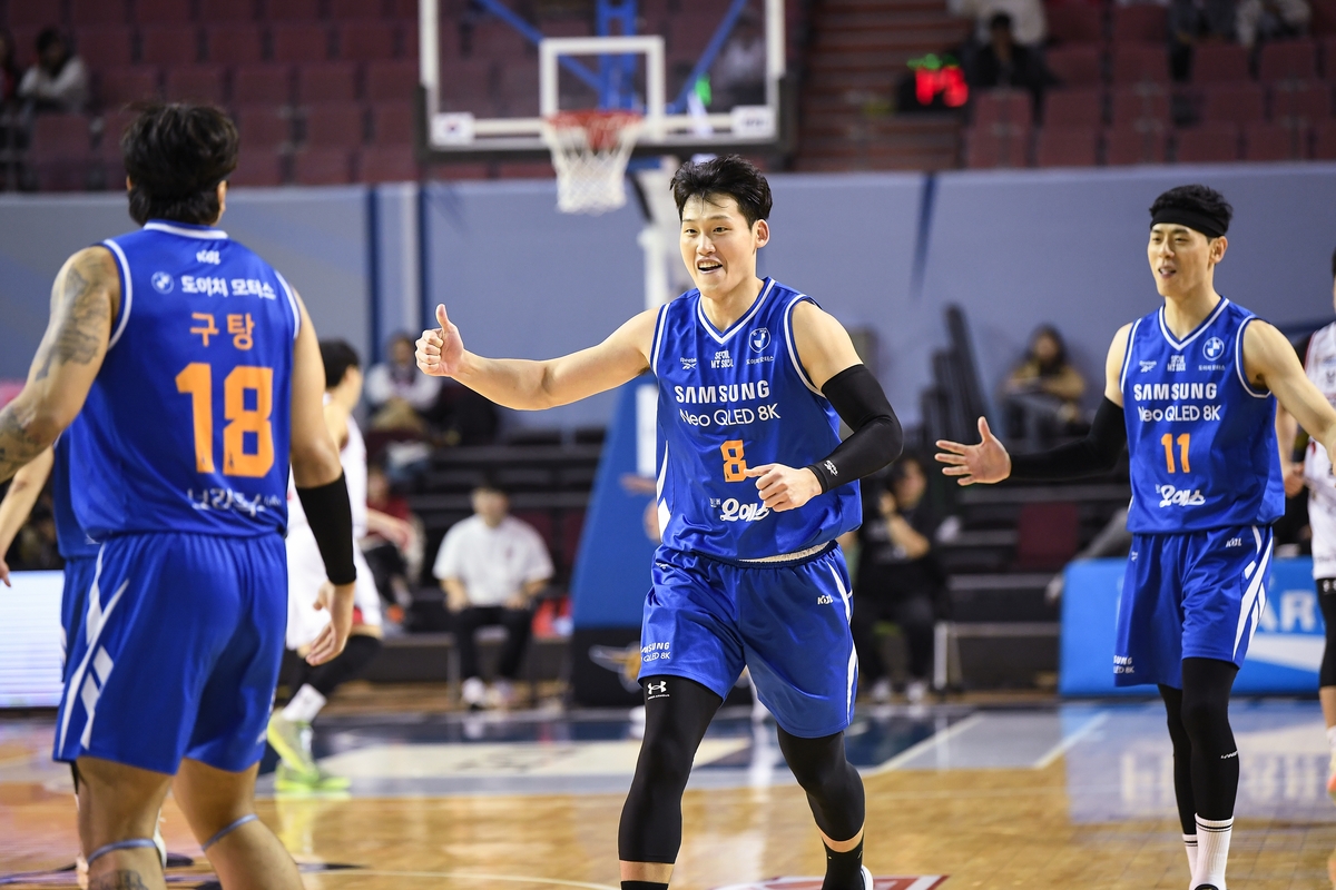 프로농구 삼성, 3점포 13방 앞세워 선두 정관장 제압