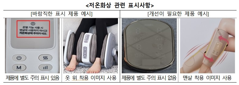 소비자원 "다리 온열 마사지기, 안전사고 주의 표시 강화해야" - 2