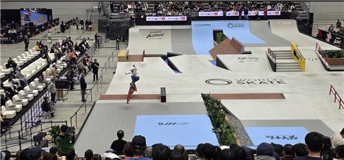 WST 기타큐슈 스트리트 2025 출전한 스케이트보드 선수 신지율