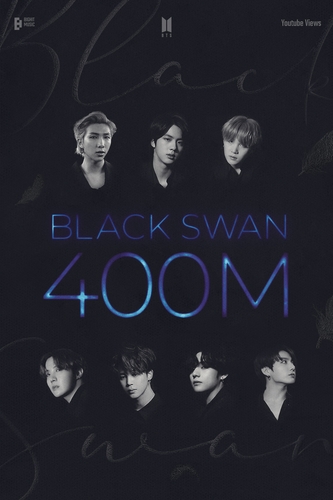 El vídeo musical de 'Black Swan' de BTS acumula 400 millones de visualizaciones en YouTube