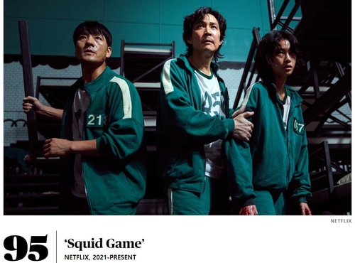 La imagen, capturada del sitio web de "Rolling Stone", muestra una escena de la serie surcoreana de Netflix "Squid Game", que ocupó el 95° lugar del listado de los 100 mejores programas de televisión en la historia, publicada el 26 de septiembre de 2022 (hora estadounidense). (Prohibida su reventa y archivo)
