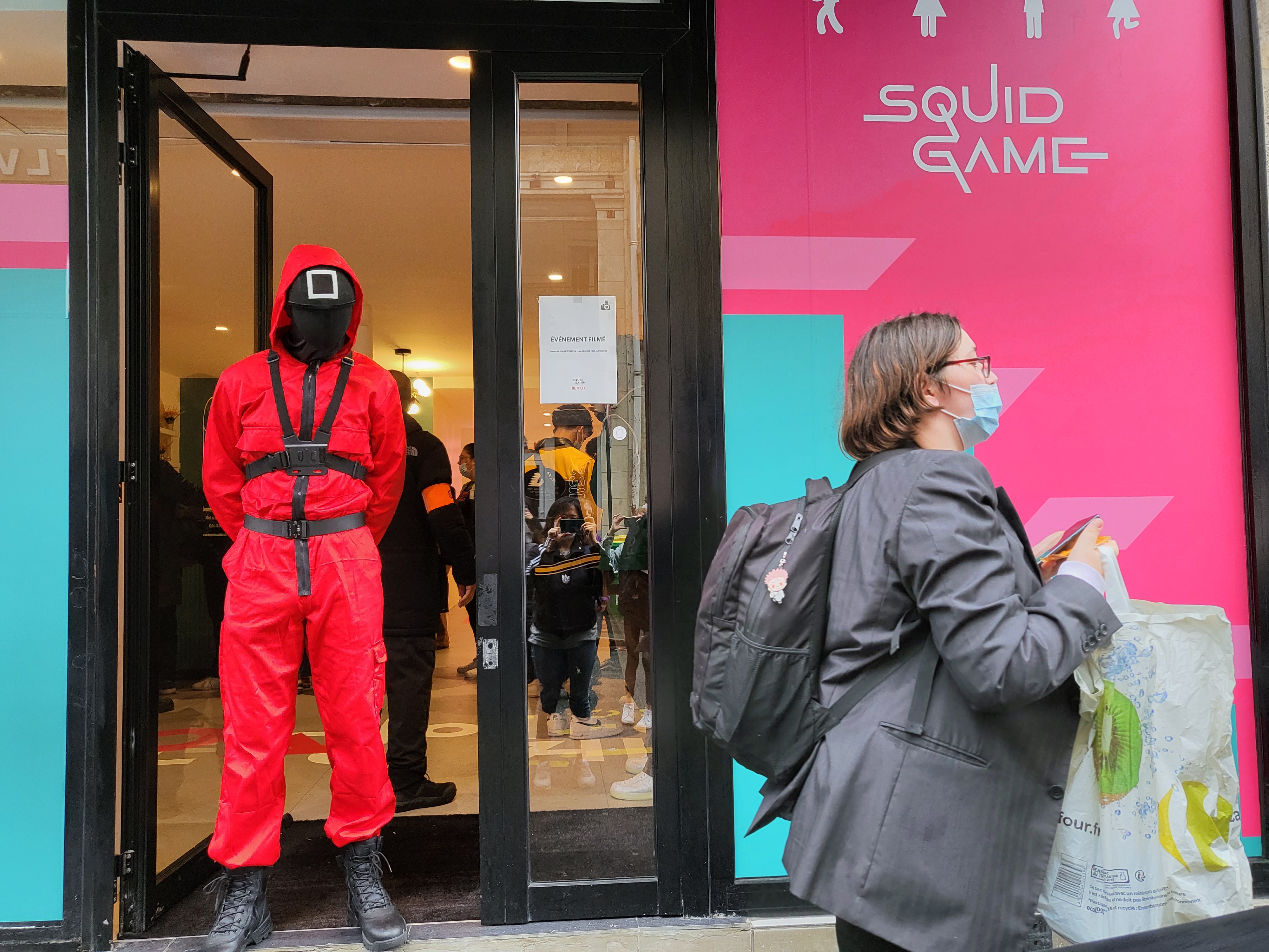Affluence à l'évènement «Squid Game» à Paris