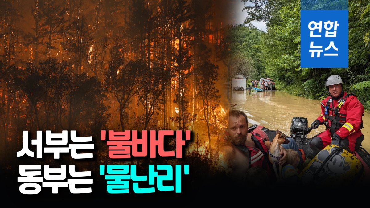 [영상] 서울면적 1/3 불타고, 홍수에 수십명 사망…미국, 기후재앙 몸살