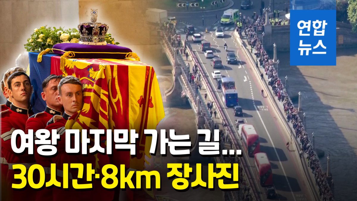 [영상] 英여왕 관 런던서 일반 공개…"30시간 줄 서 수백만명 작별인사"