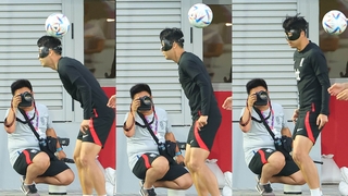 (كأس العالم) سون هيونغ مين المصاب يضرب الكرة برأسه في التدريبات للمرة الأولى