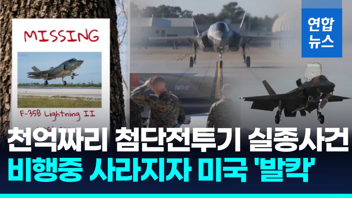 [영상] F-35B, 조종사 탈출후 '실종'…하루 넘어 "잔해추정 물체 발견"