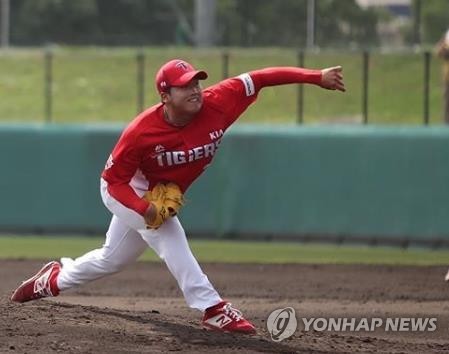 프로야구 KIA 신인 김기훈, 키움 상대로 4이닝 3실점