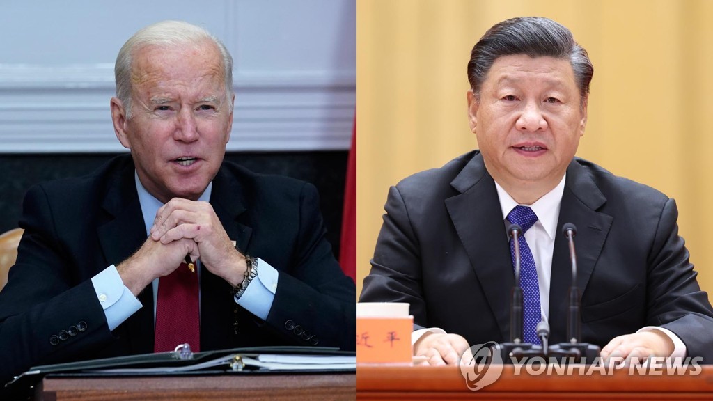 바이든 미국 대통령(좌)과 시진핑 중국 국가주석