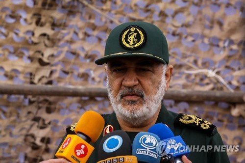 인터뷰하는 이란 혁명수비대 총사령관
