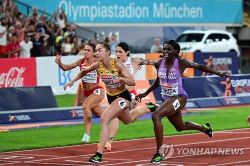 '0.005초차 간발의 차로 승리'…유럽육상선수권 여자 100m
