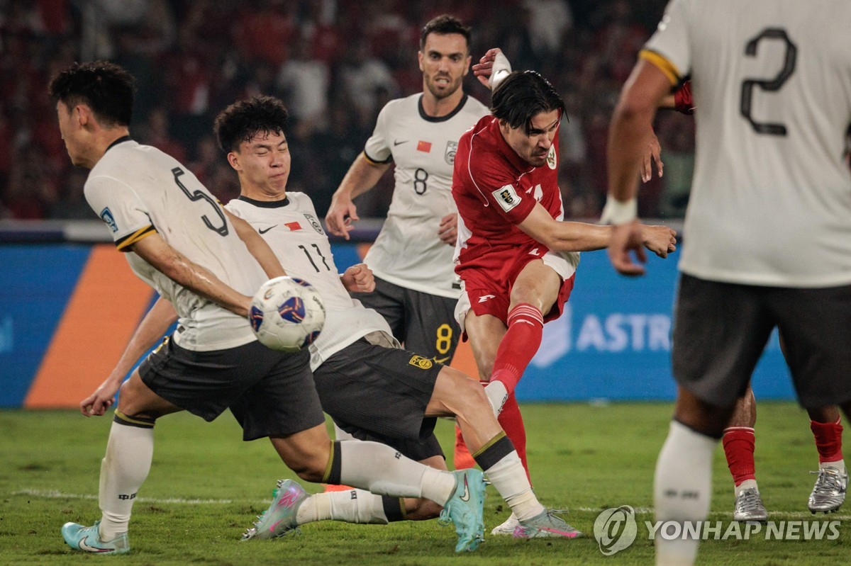 중국과 인도네시아의 경기 모습